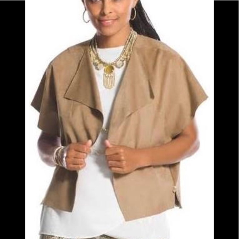 New with tags. Chico’s faux suede jacket